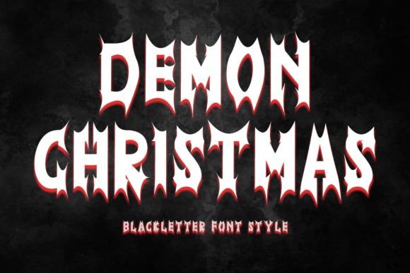 Demon Christmas: A Spooky Font for Halloween and Beyond