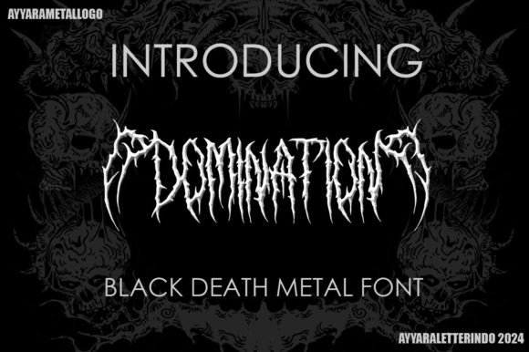 Domination: The Black Death Metal Font for Bold Branding and Band Logos