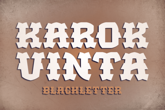 Exploring the Bold Elegance of Karok Vinta: A Playful Blackletter Font for Creative Projects