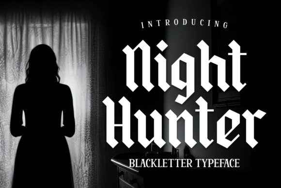 Night Hunter: The Modern Blackletter Typeface for Music Industry Aesthetics