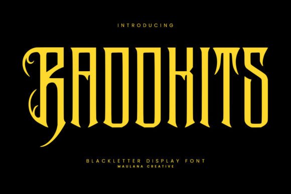 Raddkits: A Bold Blackletter Font for Impactful Designs