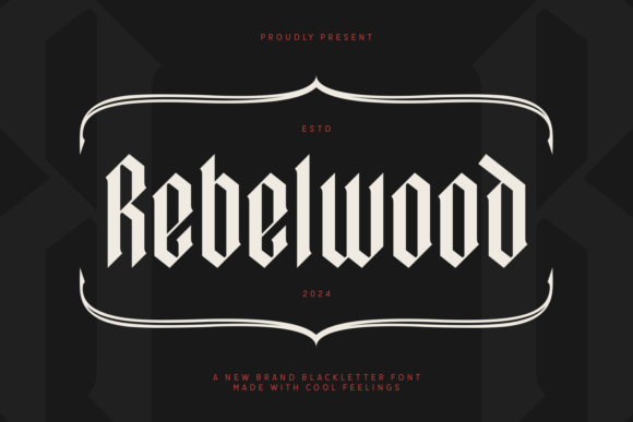 Rebelwood: A Playful Blackletter Font for Creative Workflows