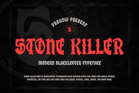 Stone Killer: A Bold and Modern Blackletter Typeface for Impactful Designs