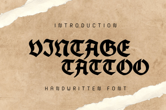 Vintage Tattoo: A Bold and Distinctive Blackletter Font for Stylish Typography